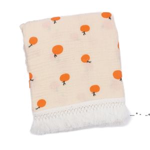 Baby Muslin Swaddle Blanket Newborn Bath Towel Crib Tassel Blankets Double Gauze Soft Baby Wrap Infant Quilt Burp Cloth by sea GCB14781