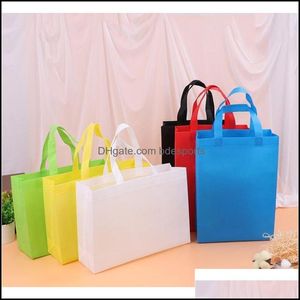 Storage Bags Home Organization Housekee Garden New Colorf Folding Bag Non-Woven Fabric Foldable Shop Reusable Eco-Friendly Ladies Stor Jll