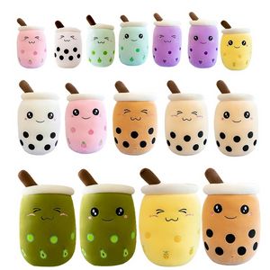 24cm Bubble Milk Tea Plush Toy Plushie Brewed Boba Stuffed Cartoon Cylindrical Body Pillow Cup Shaped Pillow Kids Gifts sxjul15