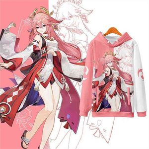 3D Genshin Impact Printed Cosplay Kapuze -Sweatshirt Frauen/Männer Casual Hoodie Kleidung Harajuku Fashion Hoodies Jungen Jacke Y220713