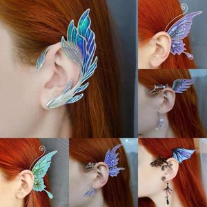 Śruba śruba z tyłu 1pcs moda kolczyka urocza motyl opalizujący ryby klipsy ucha kobiety