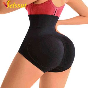 Velssut Womens Fake Ass Butt Lifter Pant Seamless Shapewear Hip Enhancer Pad Mooty Push Up Underwear Butter Buttocks Body Shaper Y220411