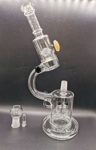 14-Zoll-Mikroskop-Glas-Wasserbong-Wasserpfeifen-Öl-Dab-Rig-Rauchpfeifen mit Raketen-Perc