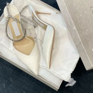 Saeda Y-shaped Rhinestone Chain stilettos Bride Dresses Women's Shoes Gold Black Buckle Stiletto Sandals Pointed Toe Sandals Ankle Bright Diamond-chain High-heeled
