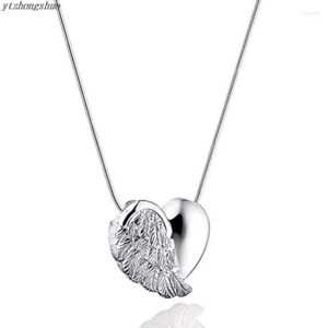 Chains Stainless Steel Angel Wing Hold Heart Cremation Urn Necklace Keepsake Memroial Jewelry For AshChains Elle22