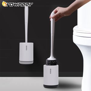 Rubber Head Toilet Brush Soft Non-slip TPR Cleaning White Wall Hanging Floor Super Decontamination Bathroom Tool 220511