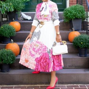 Casual Kleider 2022 Herbst Frauen Kleid Fashion Floral Pullover Reich Langarm Afrikanische Damen Herbst Kleidung Für