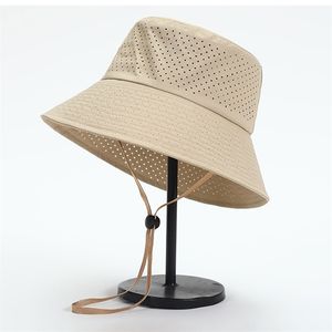 Wielka głowa Katom Sun Sun Hat Men Men Fisherman Hat Botton Panama Basin Mesh Oddychany lato czapki wiadra plus size 545863cm 220525