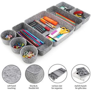 Office Supplies Drawer Organisers Trays Storage Bins Drawers Dividers Storage Bin Gift Idea Pack Hållbar stor kapacitet 210330