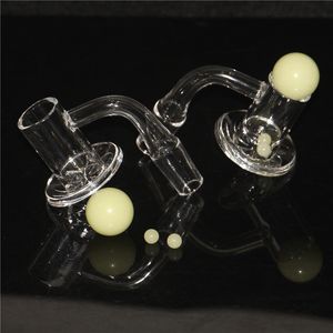 Fumo Flat Top Spinner Blender Quartz Bangers con tappo in carb di marmo e perle Terp 14mm 18mm Quartz Banger Nail per pipa ad acqua oil rig bong