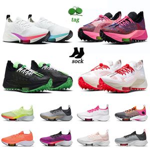 Tênis de Corrida Luxury Runner Zooms Tempo Next% Masculino Feminino Fly Knit Preto Verde Elétrico Hiper Violeta Lobo Cinza Branco Rosa Tênis de grife Tempos Off Jogging