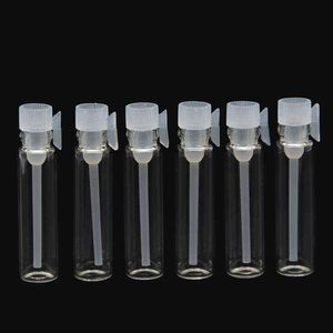 10PC Mini Glass Małe próbki Fiolki Butelka 1 ml Pusta laboratoryjna płynna zapachowa Test Tube Butelka Y220428