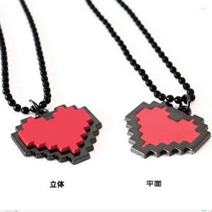 Collane a ciondoli Elementi creativi Elementi Collana Stereoscopic Stile Pixel Heart for Woman Movie Anime gioiello