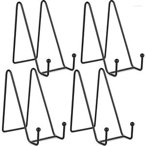 Smycken påsar väskor 4pack 6 tum metall bild stativ dekorativ platthållare skärm står för po ram staffli konstverk tablett svart wy