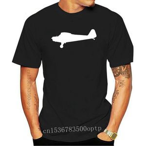 T-shirt da uomo T-shirt aerospaziale Piper J3 Cub con vista laterale Camicia aereo aerospaziale in cotone bianco nero