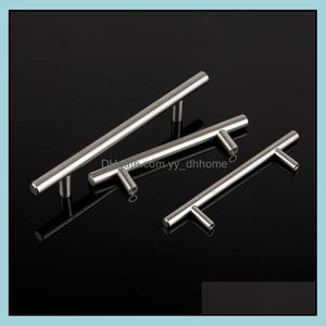 Handles Pls Door Hardware Building Supplies Home Garden T Type Cabinet Stainless Steel Cupboard Der Wardro Dhri3