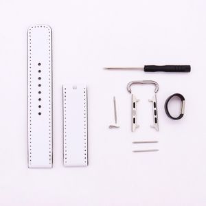 Sublimatie blanco lederen horlogeband voor Apple Iwatch Riemvervangende spaties met connector