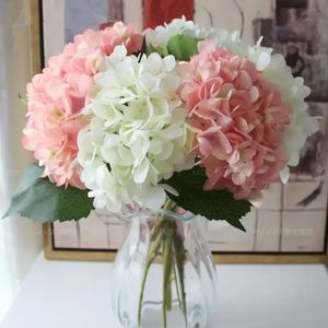 HEISS! Künstlicher Hortensien-Blumenkopf, künstliche Seide, einzelne Hortensien mit echtem Touch, 8 Farben für Hochzeits-Mittelstücke, Zuhause, Party, dekorativ, F
