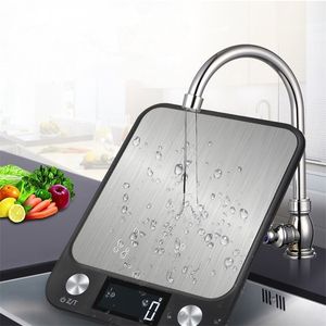 Digital Multifunction Food Kitchen Scale 5kg1g Stainless Steel Electronic scales LCD Display digital scale for Household black 201211