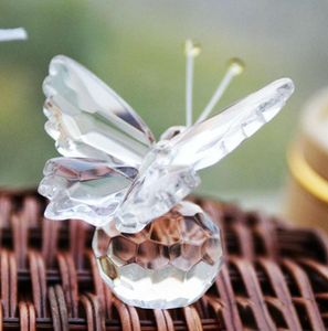 Crystal Butterfly Wedding Favor Presentes para convidados Bachelorette Party Gift Baby Shower Favors With Gift Box Dh9851