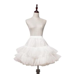 Women's Sleepwear White Lolita Petticoat Short Tiered Organza Pettiskirt