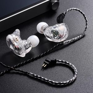 Cuffie Auricolari Qkz VK1 Cuffie cablate Driver in rame HiFi Telefono cellulare Bassi pesanti Auricolari in-ear IEM Gaming SportCuffie Cuffie