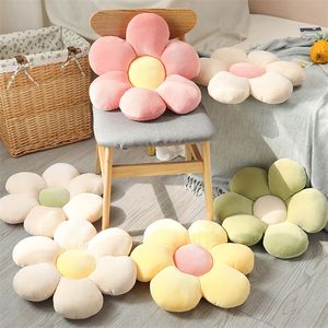 35 53 cm Schöne Bunte Blume Plüsch Kissen Spielzeug Weiche Cartoon Pflanze Gefüllte Puppe Stuhl Kissen Sofa Kinder Liebhaber Geburtstagsgeschenke 220720