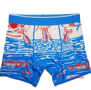 Printed Boxer Briefs Men Underwear Breathable