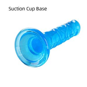 NXY PRODUTOS SEXO DILOS DILOS Translúcidos Dildo Anal Brinquedos de Masturbador para Casais Cristal Jelly Jelly Vagina Massagem Mulheres homens 1216