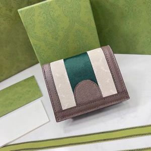 Canvas da carteira dobrável Carteira curta carteira feminina bolsa de bolsa slot metal hasp couro real acabamento verde vermelho coin bolsa de bolsa de mão