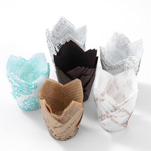 Tulip Cupcake Liners Baking Cup Holders Paper Muffin Cups for Wedding Birthday Christmas Baby Shower Party