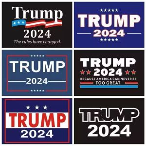 2024 ملصقات سيارة ترامب 2024 الحملة الرئاسية الأمريكية ملصق ترامب 14.8x21cm العلامات PVC ترامب 2024 مصد ديكور السيارة CPA3285