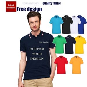 Camisas de polo masculinas Bordado Verão de manga curta Lapela moda roupas de golfe polo camisa equipe personalização de alta qualidade 220402