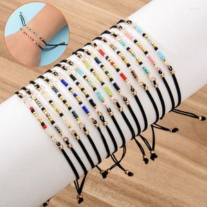 Beaded Strands Western Style Rice Bead Armband All-Match Justerbar Geometriska par smycken Fashion Pendents Tillbehör Kent22