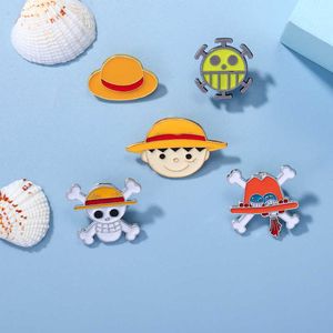 Pirate King Brosch Animation Hot Blood Alloy Badge Firare King of Navigation Cartoon Luffy Clothing Accessories Pin