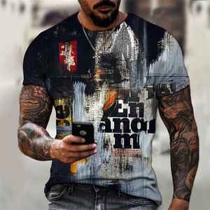 American Graffiti Loft Style Printed TShirt Mens Short Sleeve Round Neck Fashion Casual Retro TShirt Men Tops Tees XXS6XL 220607