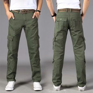 Pantaloni cargo da uomo Combattimento SWAT Army Military Cotton Molte tasche Stretch flessibile Pantaloni casual da uomo 28-40 220325