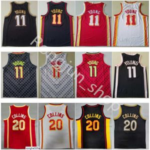 Lins Trae 11 Young Basketball Jersey最高品質のブラックレッドホワイトサイズ：S-xxl''nbジャージ