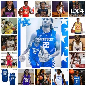 Cason Wallace Basketball Jersey Custom UK Kentucky Wildcats Basketball Wears 2022 NCAA Stitched College jerseys