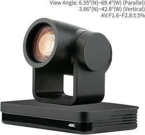 Webbkameror Konferens Videokamera 12x Optisk Zoom HDMI/USB 3.0 4K Live Streaming Poe Camera