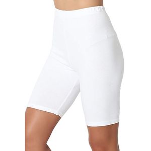 2022 Women Elastic Shorts Casual High Waist Tight Fitness Slim Skinny Bottoms Summer Solid Sexy White Black Shorts