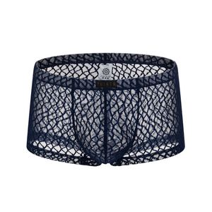 Unterhosen Herren Boxershorts Sexy Unterwäsche Spitze Transparent Mesh Niedrige Taille Boyshort Herren Dessous Tanga Out HöschenUnterhosen