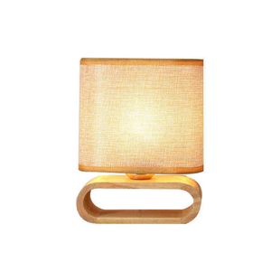 Moderne nieuwe massief houten tafellamp voor woonkamer slaapkamer kunst decor bureaulamp led lezen verlichting armatuur H220423