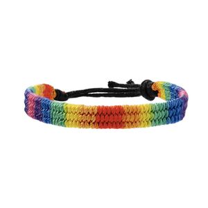 Regenbogen-Armband, handgefertigt, gewebtes Seil, handgewebter Riemen, Freundschaftsschmuck