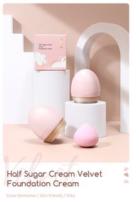 Light Foundation Cream Makeup Eggs täcker fläckar Ljusande och fuktgivande flytande foundation