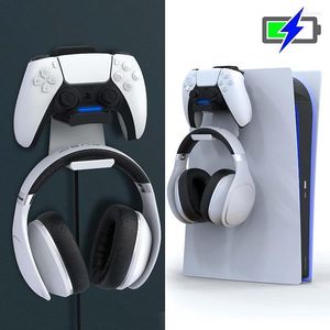 Game Controllers & Joysticks 2 In 1 PS5 Controller Charger Console And Wall Mount Hanging 5 DualSense Fast Charging Station Dock Phil22