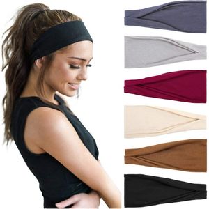 Women Men Headband Soft Bandana Cotton Knotted Vintage Fashion Hair Accessories Solid Thick Hair Bands Headwrap for Girls