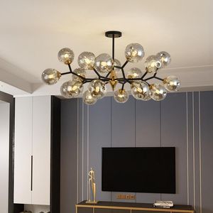 Pendant Lamps Modern Nordic LED Glass Chandelier Lighting For Dining Room Decoration Bedroom Living Bubble Lamp LightingPendant
