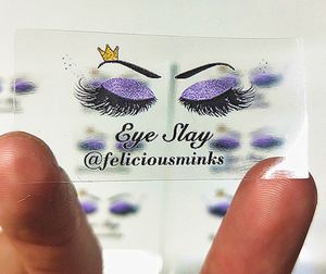 100PCS personalized transparent eyelash lipstick labels lip gloss tube eyeshadow stickers 220618