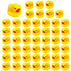 300pcs Wholesale Squeaky Rubber Duck Duckie Baby Boys Girls Shower Water Swimming Pool Float Bath Toys Gifts